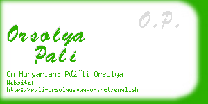 orsolya pali business card